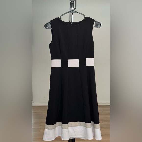 Calvin Klein Black Dress with White Detail - Picture 1 of 5